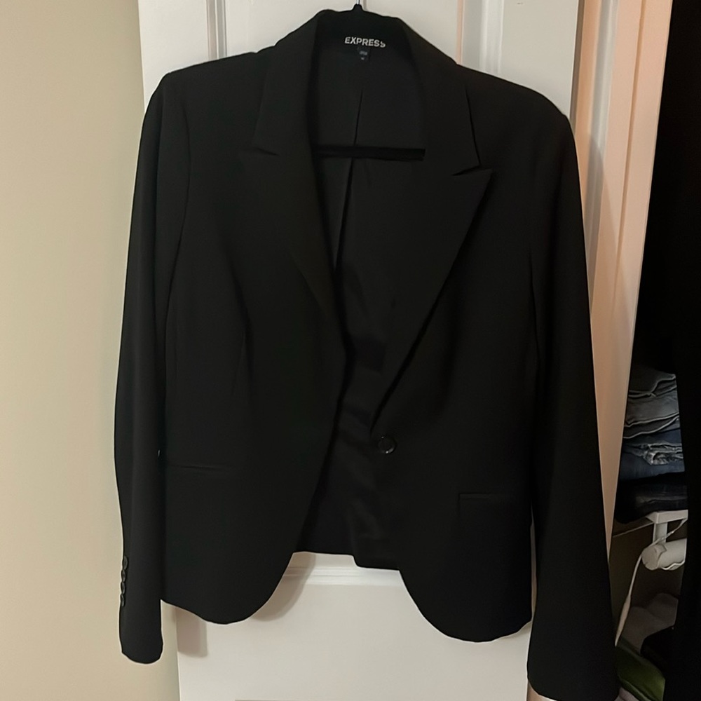 Express black suit jacket